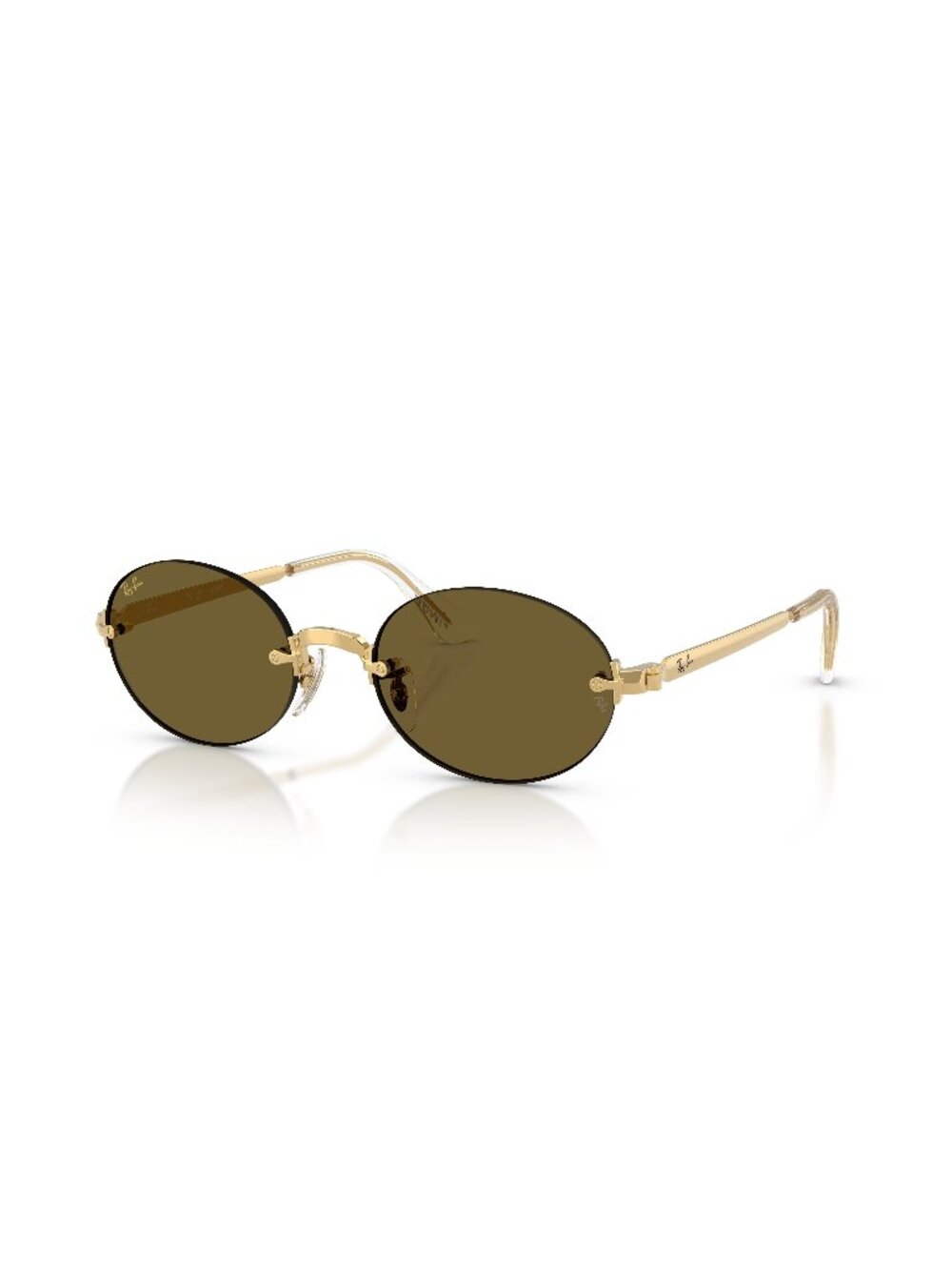 New Ray-Ban Unisex Sunglasses Gold Brown Lens Metal Frame Ray Ban RB3929 001 73